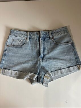 PACSUN Light Blue Denim Cutoff Women’s Stretch Mom Shorts